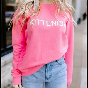 KITTENISH neon pink sweatshirt